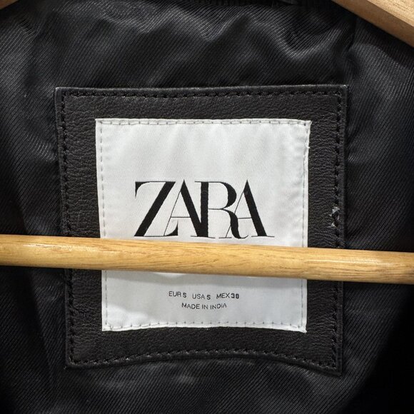 Zara Genuine leather bomber jacket - Men's Small - Picture 6 of 9